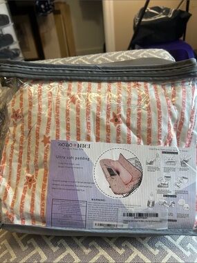 Ultra Soft Padding Baby shopping buggy or high chair cover in Pink Stripe